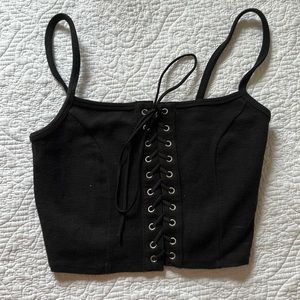 Black crop top, forever21, strapless. Size M. Women’s.